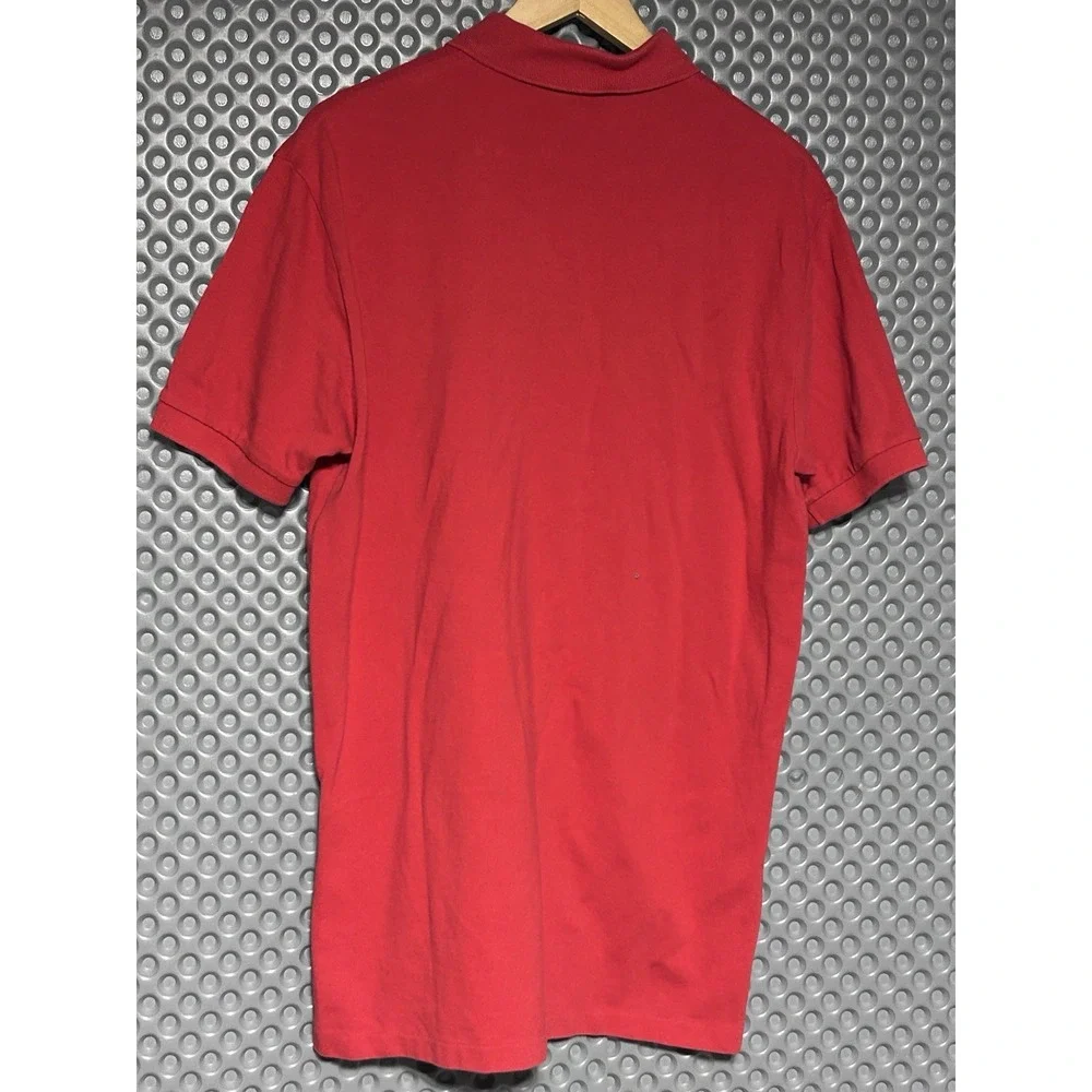 Polo Ralph Lauren Polo Shirt Men's M Red Short Sleeve Cotton Pony Logo FLAWED